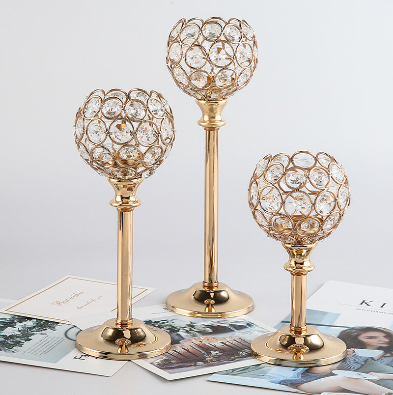 Crystal Gold Candlestick Holders for Elegant Tables