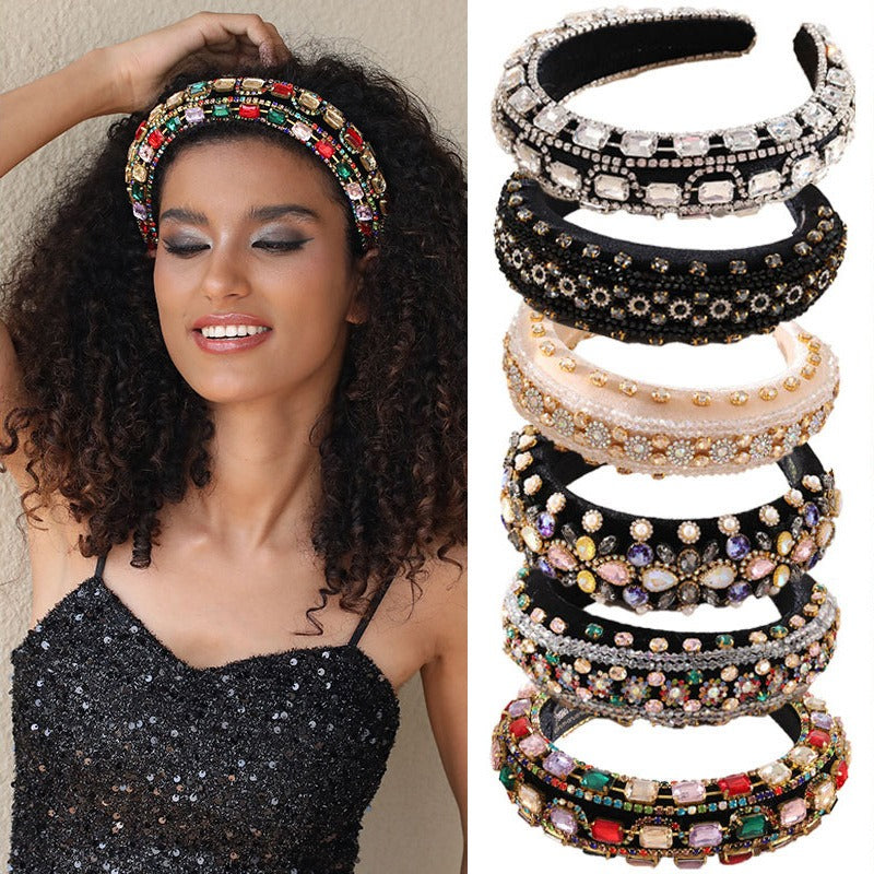 Baroque Rhinestone Headband for Instant Retro Glam