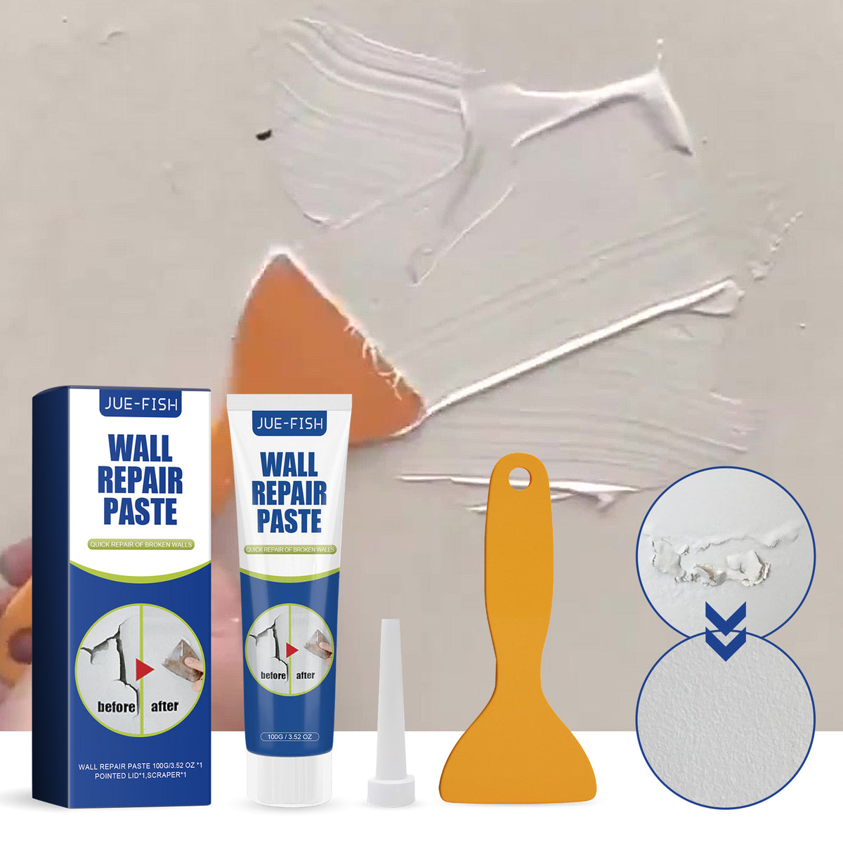 Wall Repair Paste for Fast Crack & Hole Touch-Ups