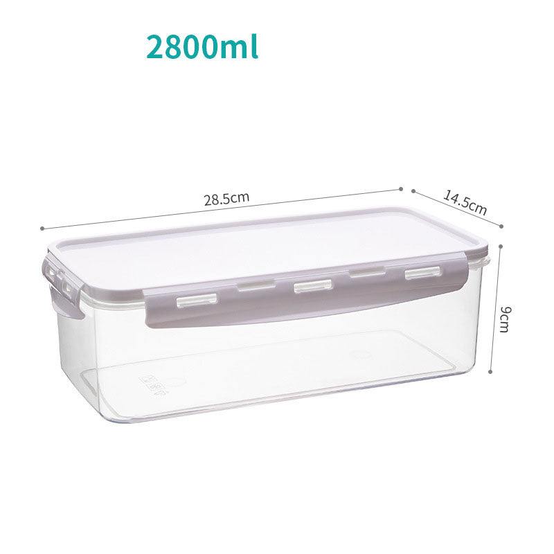 Clear Fridge Storage Box with Lid, Stackable Food Keeper