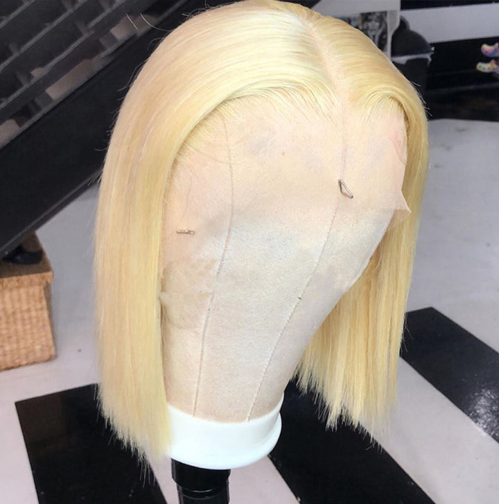 613 Blonde Lace Front Bob Wig with Natural Hairline