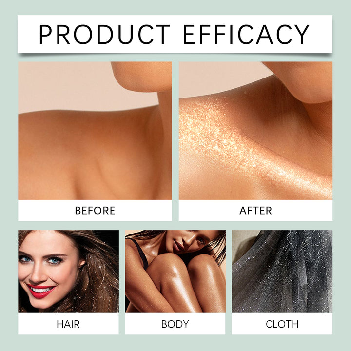 Body Glitter Spray for Instant Luminous Radiance