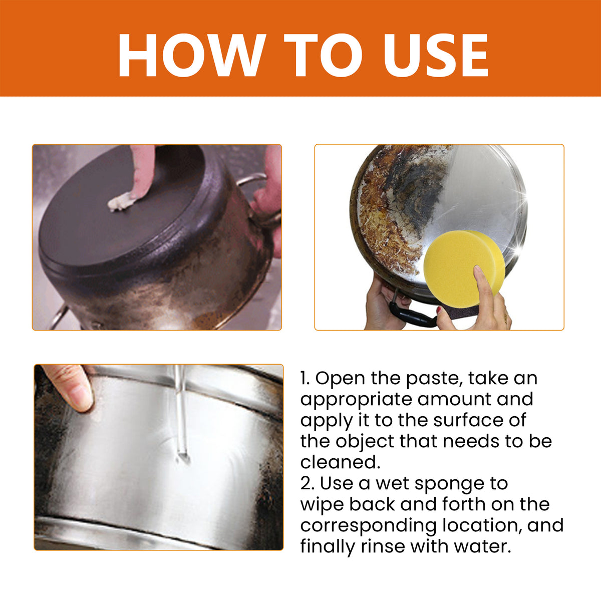 Kitchen Cleaning Cream — Removes Grease, Rust & Burnt Grime