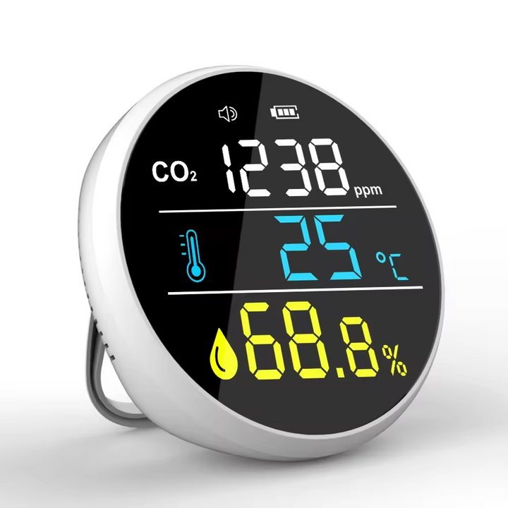 CO2 Monitor for Indoor Air Quality, Temp & Humidity