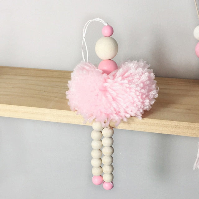 Wooden Ballerina Hanging Decor for Whimsical Nurseries