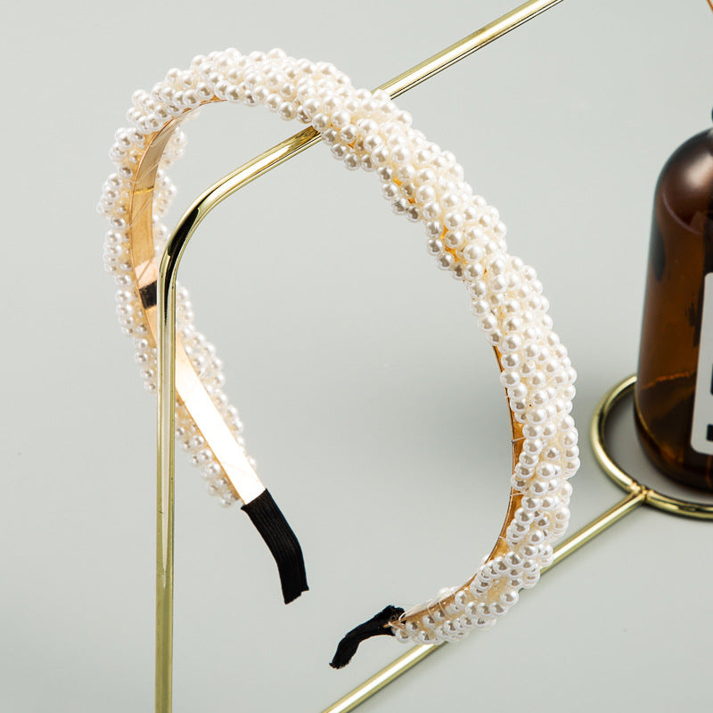 Pearl Headband for Elegant Korean-Inspired Hair Looks