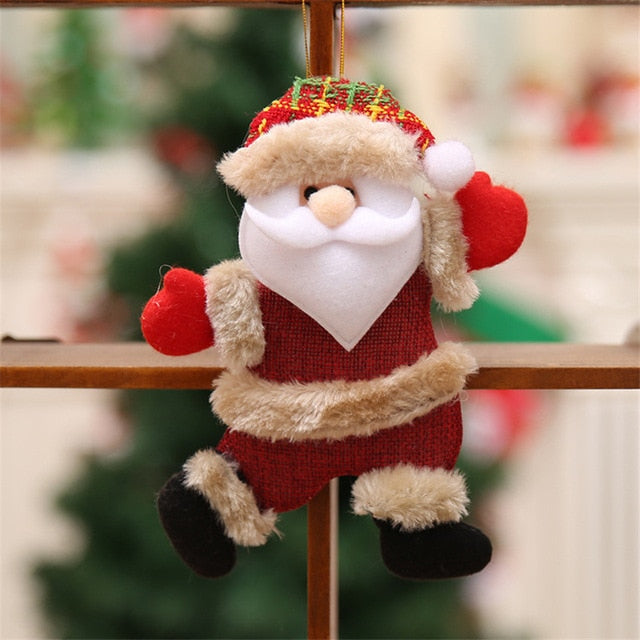 Plush Christmas Ornaments Set for Cheerful Tree Decor