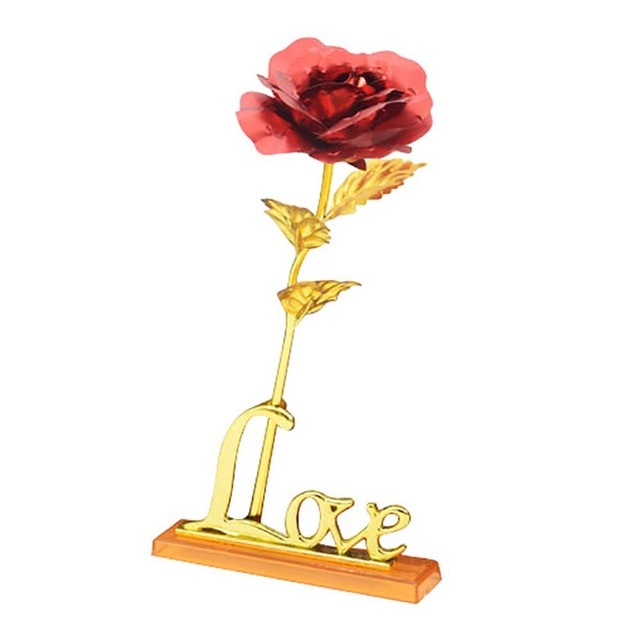 Artificial Golden Rose Gift for Lasting Romantic Memories