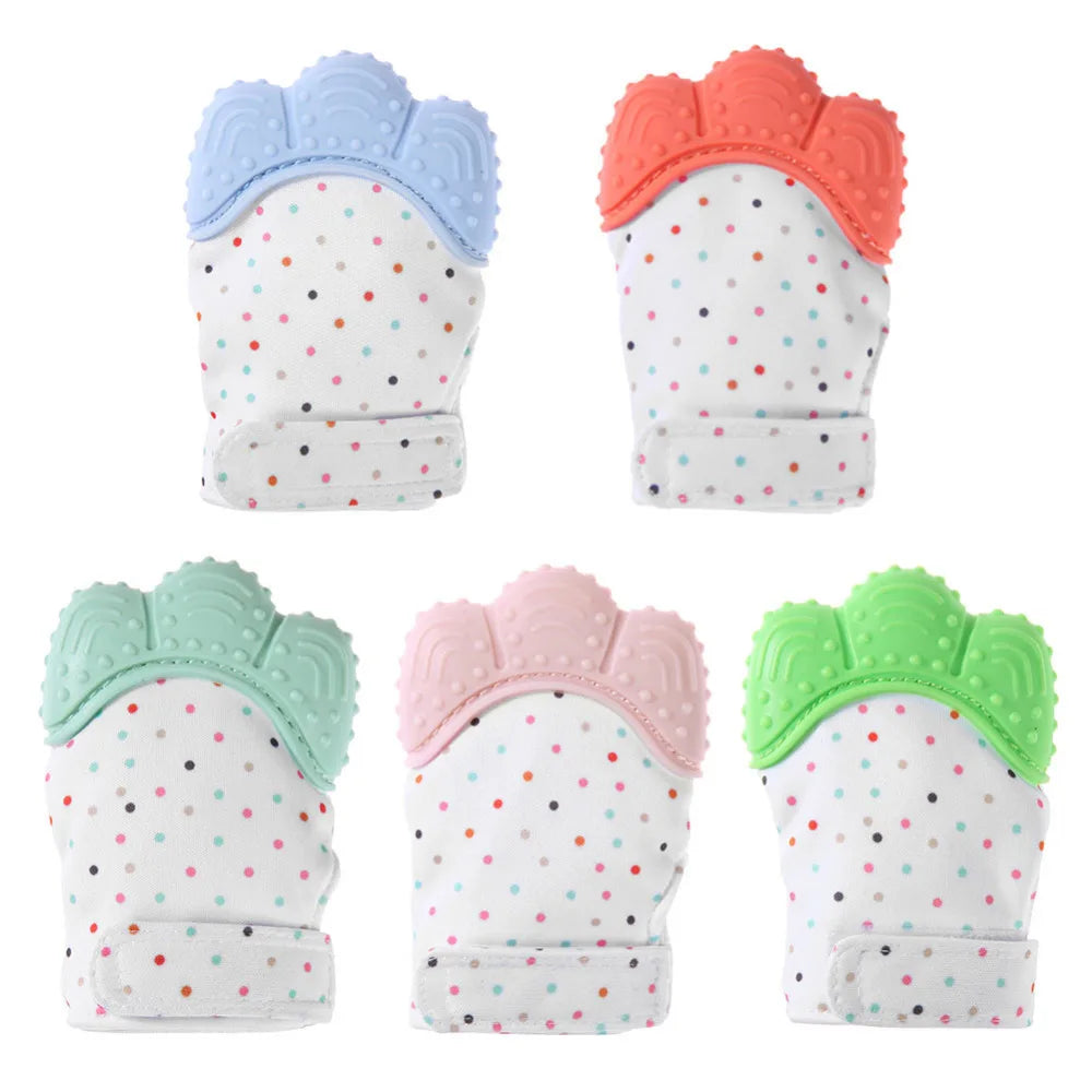 Infant Teething Mitten — Soft Silicone Gum Comfort