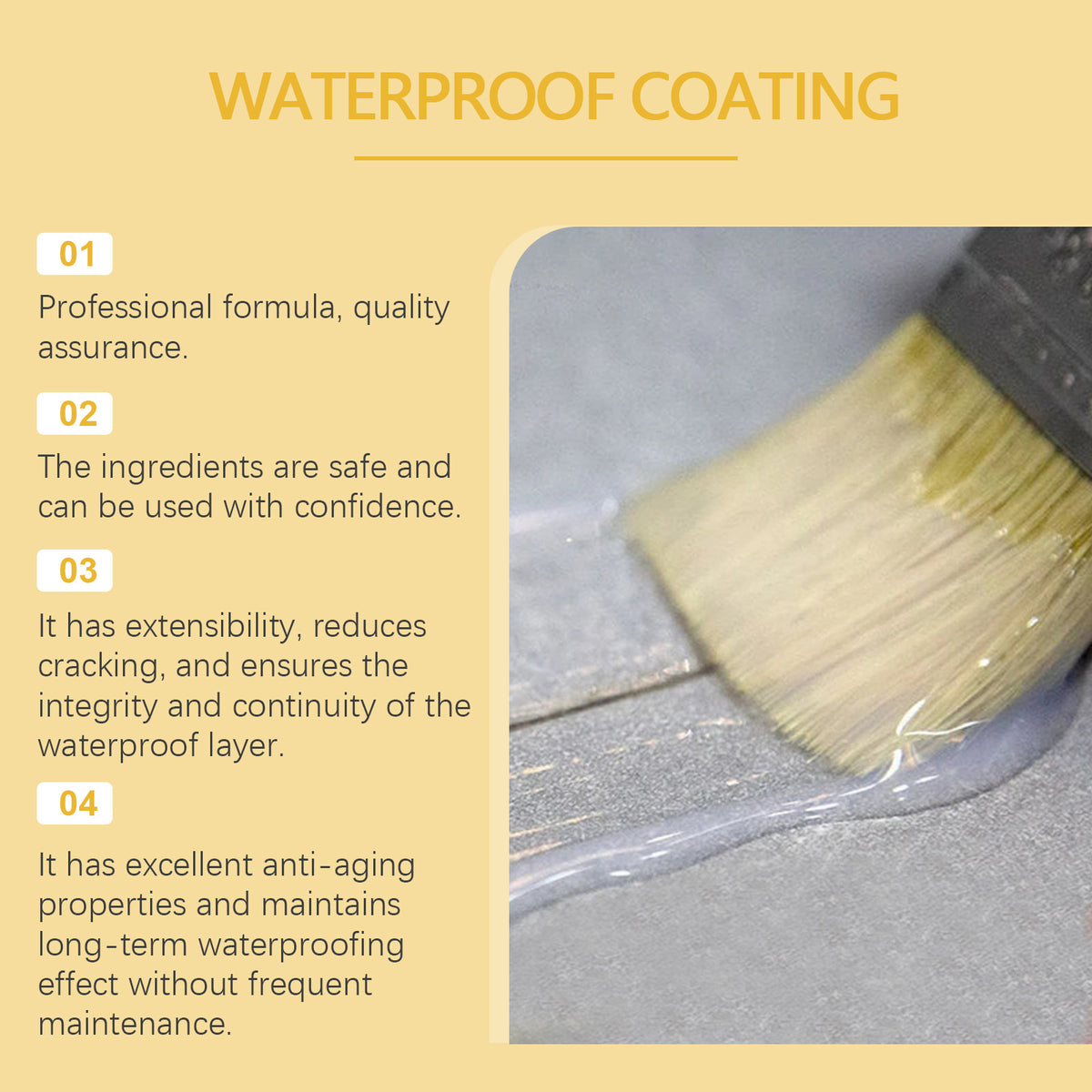 Transparent Waterproof Coating Glue for Leak Repair