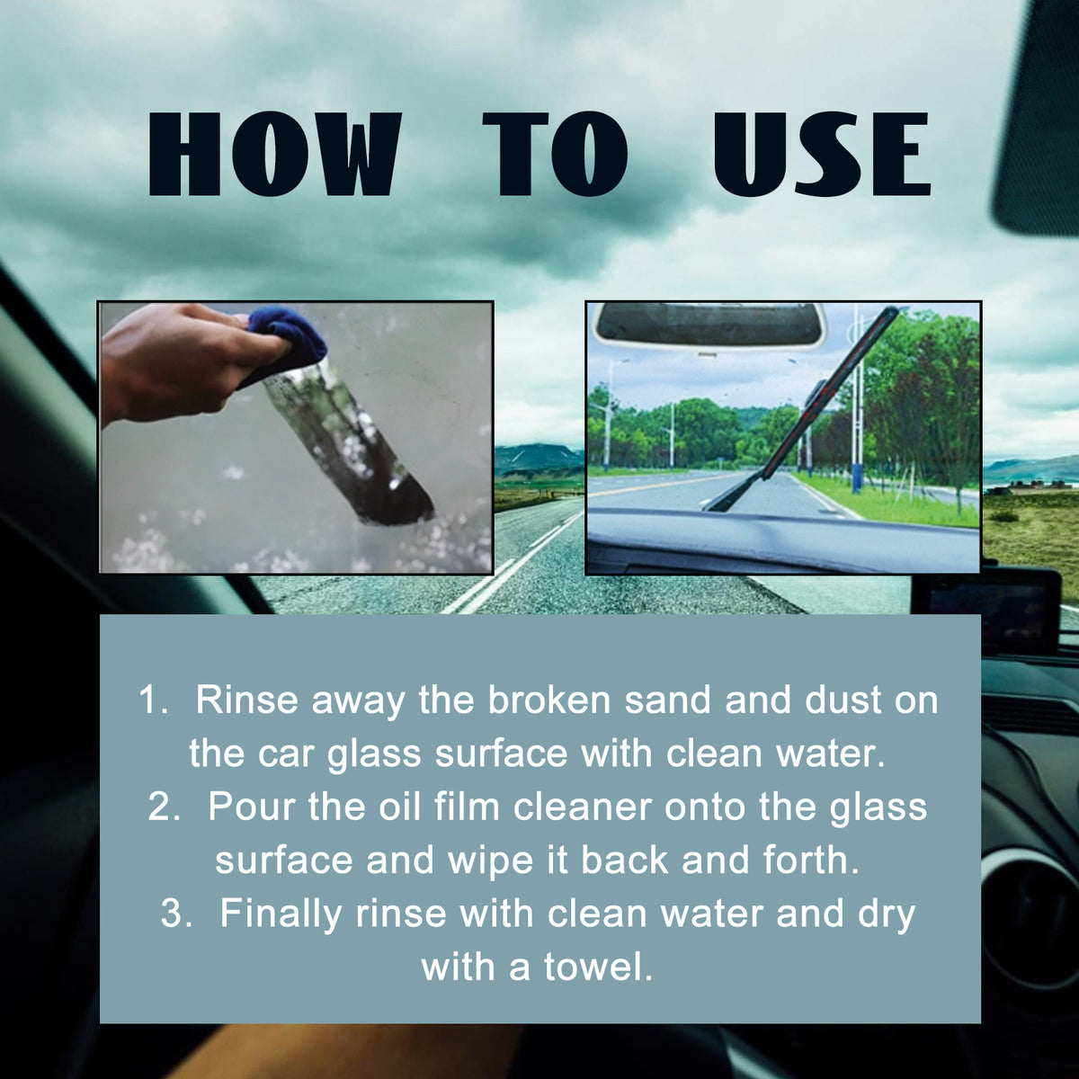 Automotive Glass Cleaner for Clearer Windshields