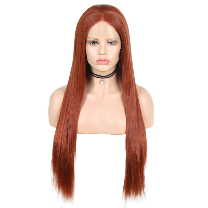 13 x 2 Lace Front Wig - Long Auburn Straight Hair