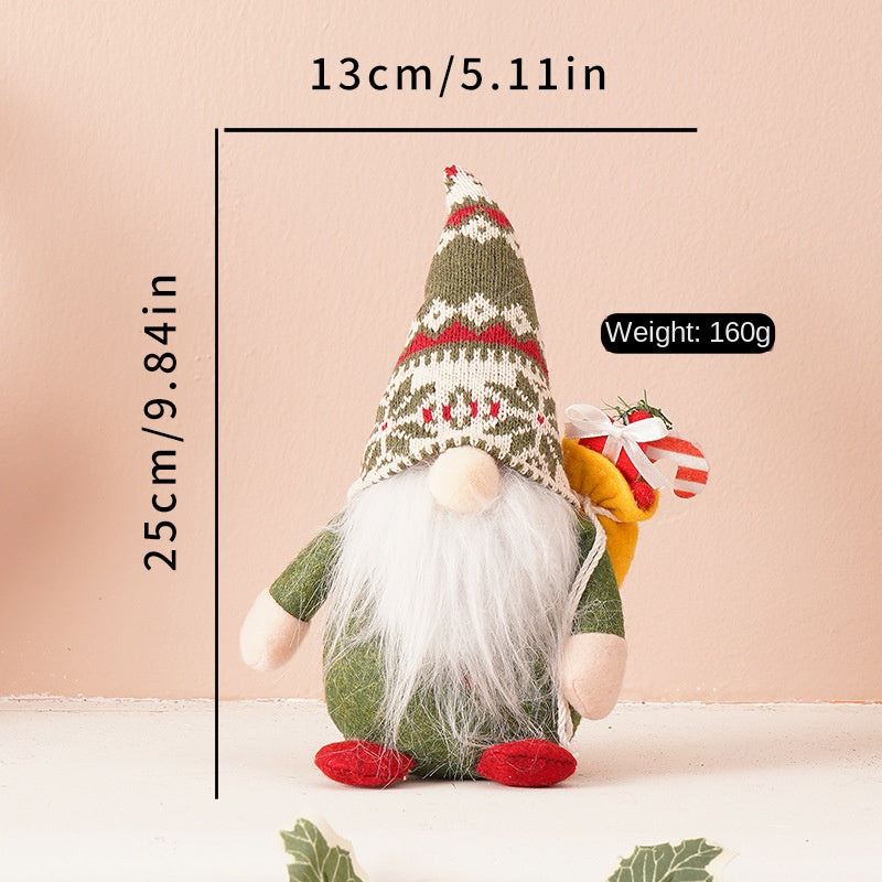 Faceless Gnome Christmas Decor - Cozy Knitted Hat Doll