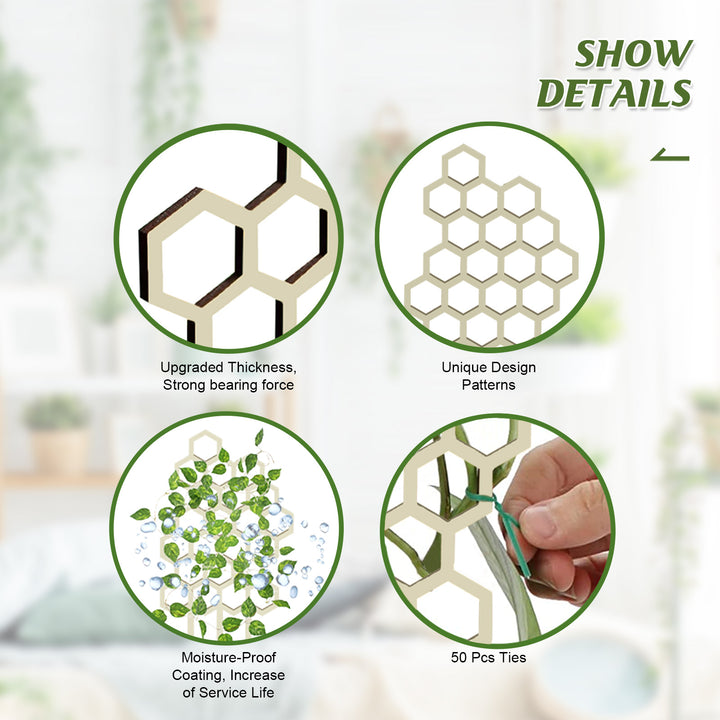 Wooden Plant Trellis Set for Climbing Plant Support