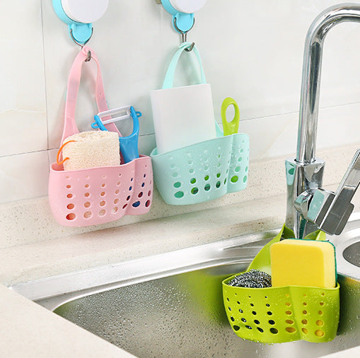 Snap-On Kitchen Sink Sponge Holder That Keeps It Dry