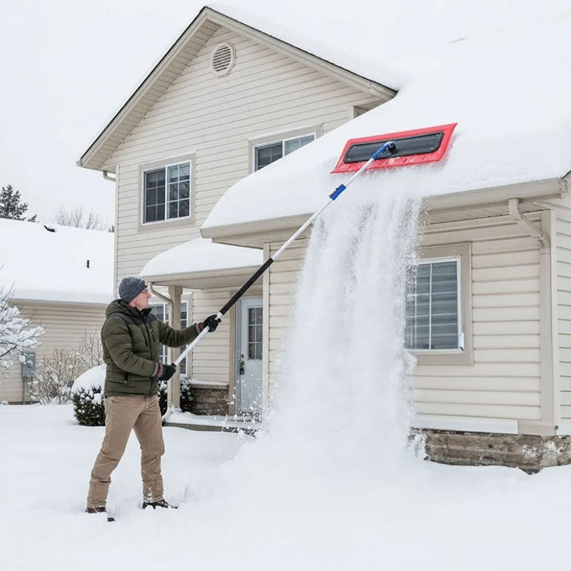 Snow Removal Tool with Foam Head - Safe for Roofs & Cars