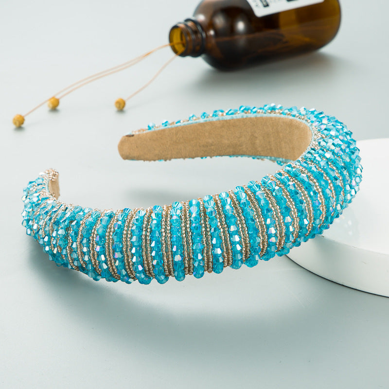 Beaded Hair Hoop Headband for Colorful Polished Style