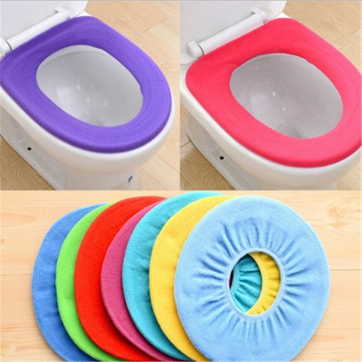 Knitted Toilet Seat Cover, Cozy Universal O-Shape Fit