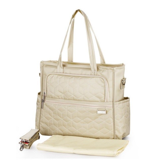 Waterproof Diaper Bag Tote With Organized Baby Storage