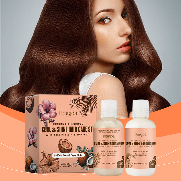 Coconut Curl Care Shampoo Set for Smooth, Shiny Hair