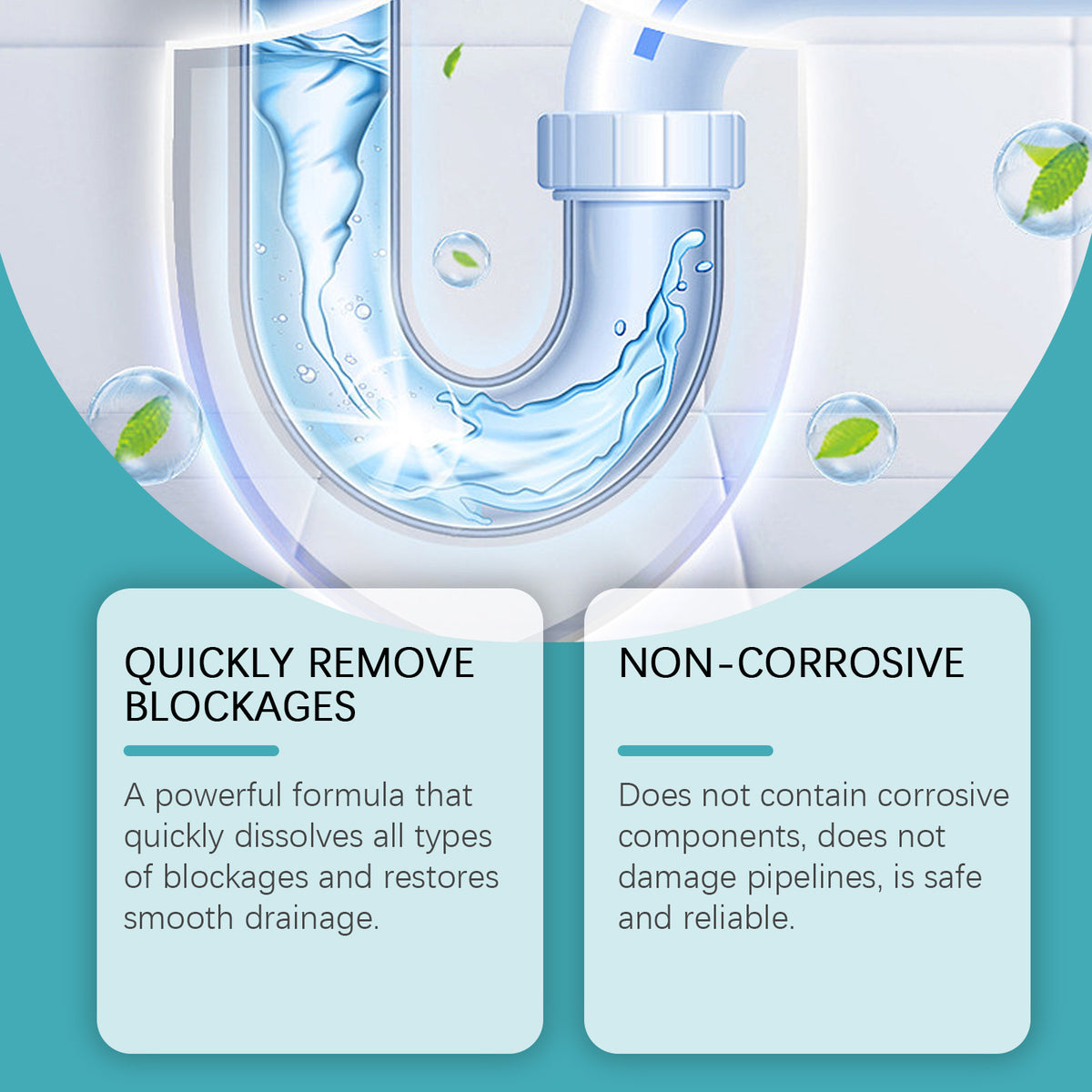 Kitchen Drain Unclogging Gel for Fresh, Clear Pipes