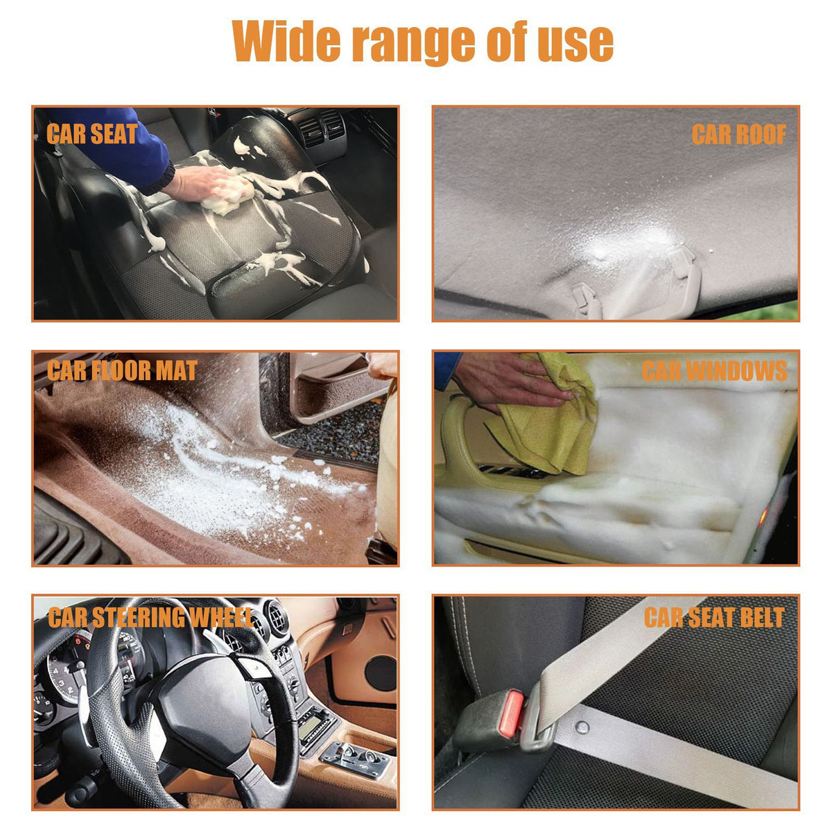 Car Interior Foam Cleaner for Seats & Stain Removal