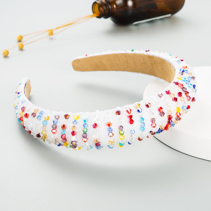Beaded Hair Hoop Headband for Colorful Polished Style
