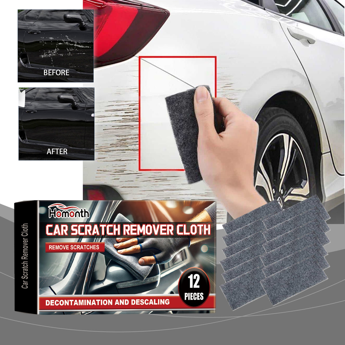Car Scratch Remover Cloths for Easy Minor Paint Scuffs