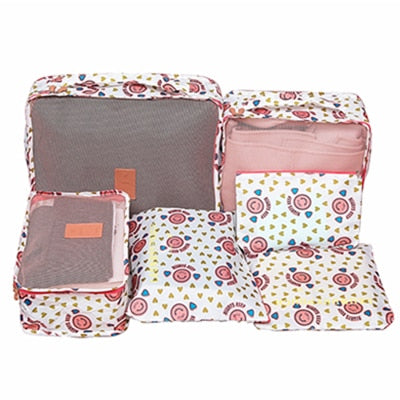 6-Piece Packing Cubes Set for Organized Travel Luggage