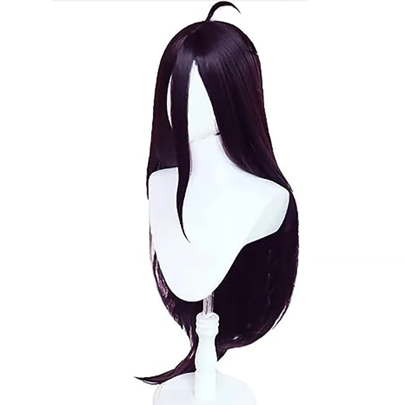 Long Black Purple Cosplay Wig for Anime Characters