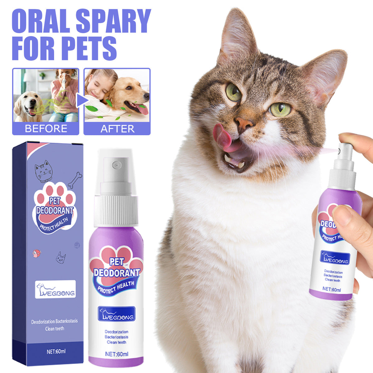 Pet Oral Spray for Fresher Breath and Cleaner Teeth