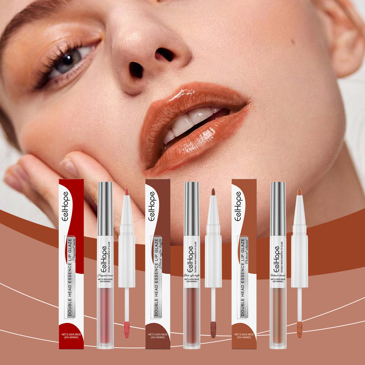 Double-Ended Lip Liner Gloss for Defined, Glossy Lips