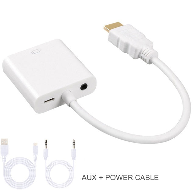HDMI to VGA Adapter for Laptop to Projector 1080P