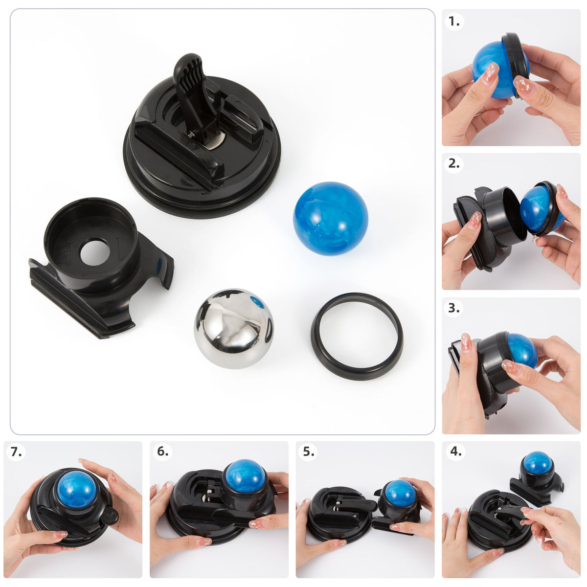 Mountable Cold Massage Roller Ball — Hands‑Free Ice Therapy