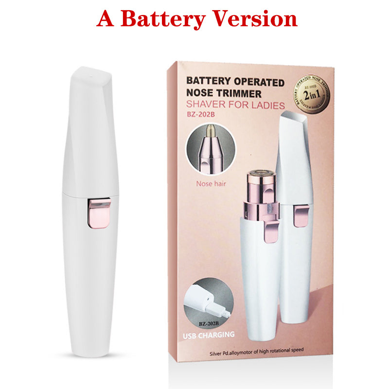 2-in-1 Eyebrow Trimmer for Precise Facial Touch-Ups