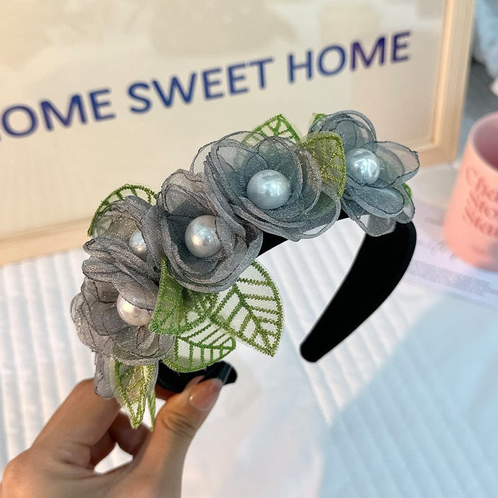 Floral Pearl Headband for Romantic Wedding Guest Style