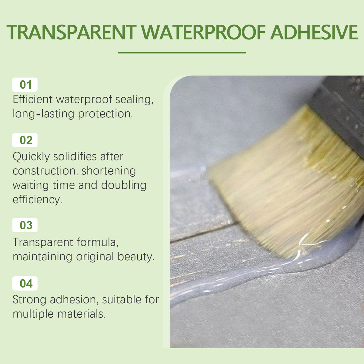 Waterproof Adhesive for Neat Bathroom Leak Repair
