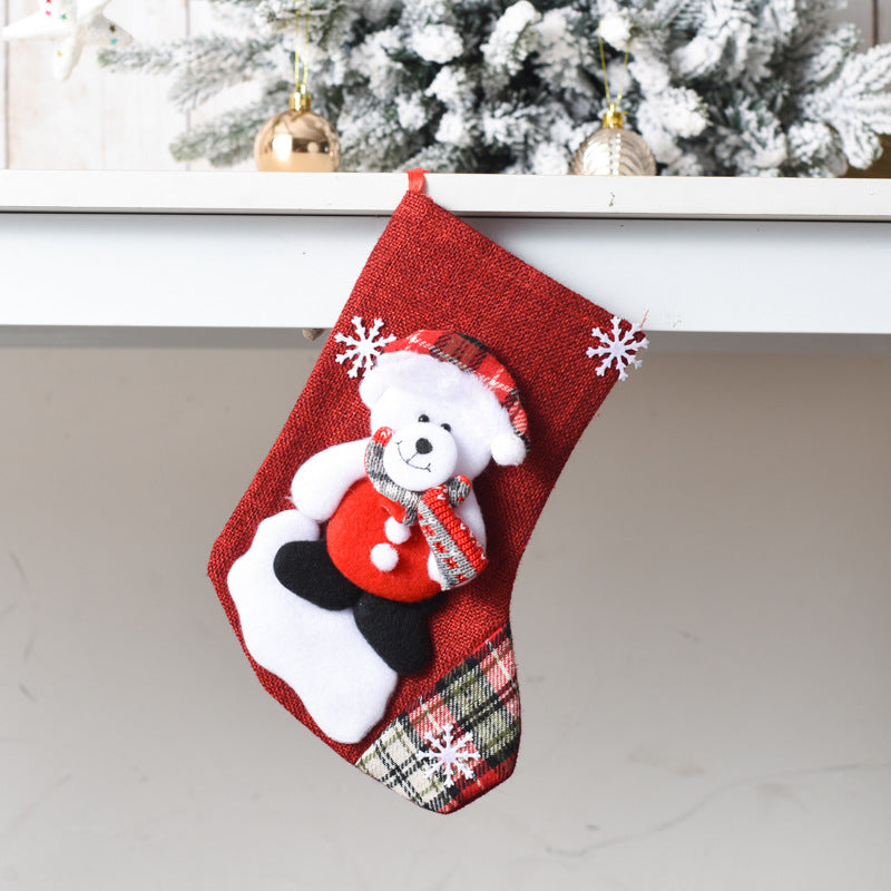 Christmas Stockings With Plush Character Holiday Details