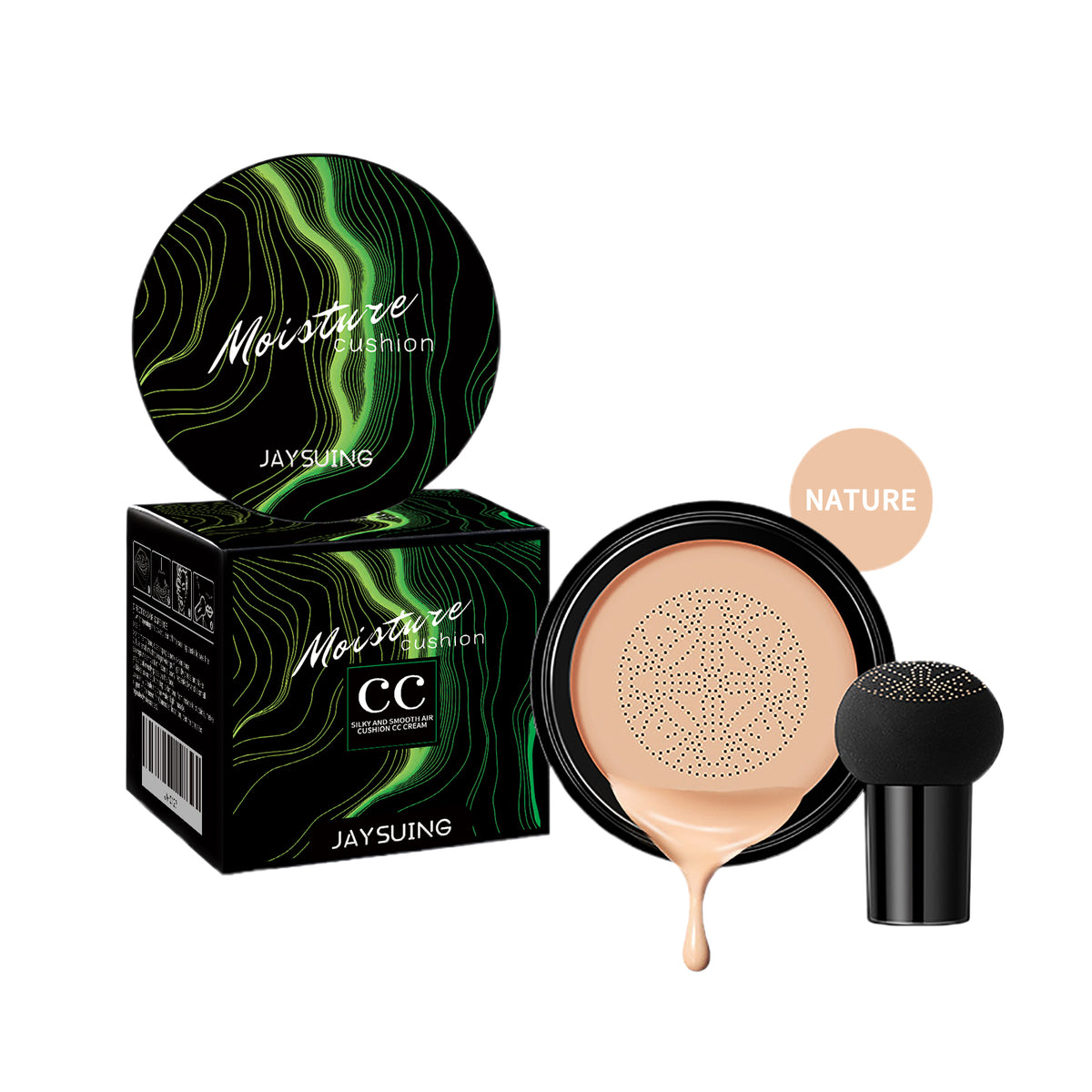Mushroom Head Cushion Foundation for Pore-Blurring Glow