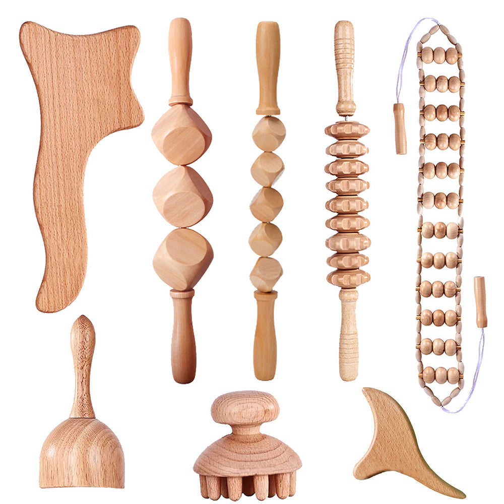 Wood Therapy Massage Tools Set — Hand-Crafted Meridian Release