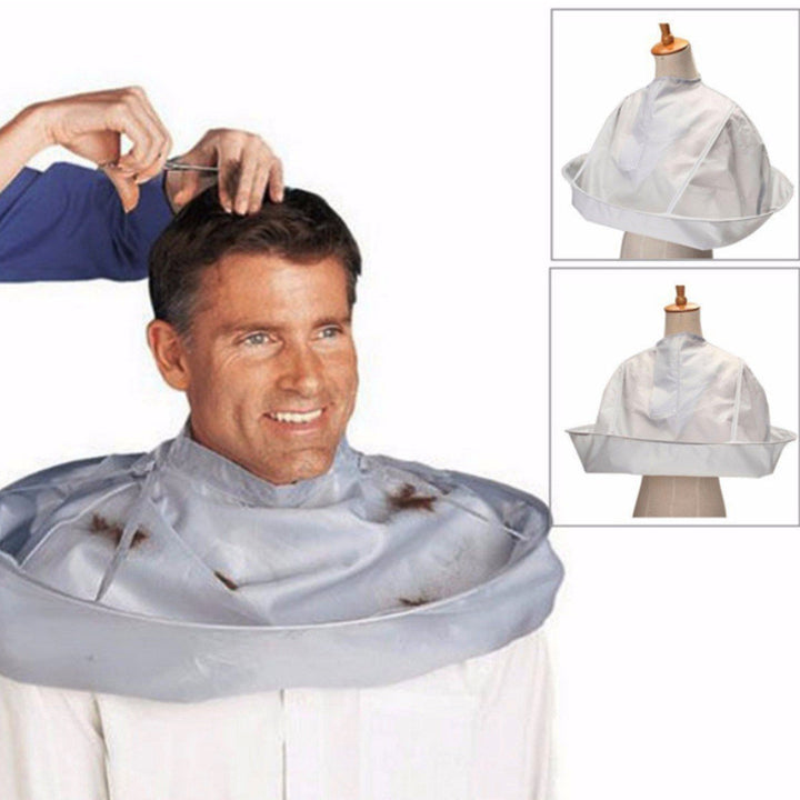 Hair Cutting Cape With Catch Basin for Cleaner Trims