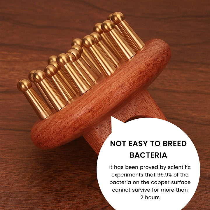 Copper Wood Gua Sha Massage Comb – Antimicrobial Scalp