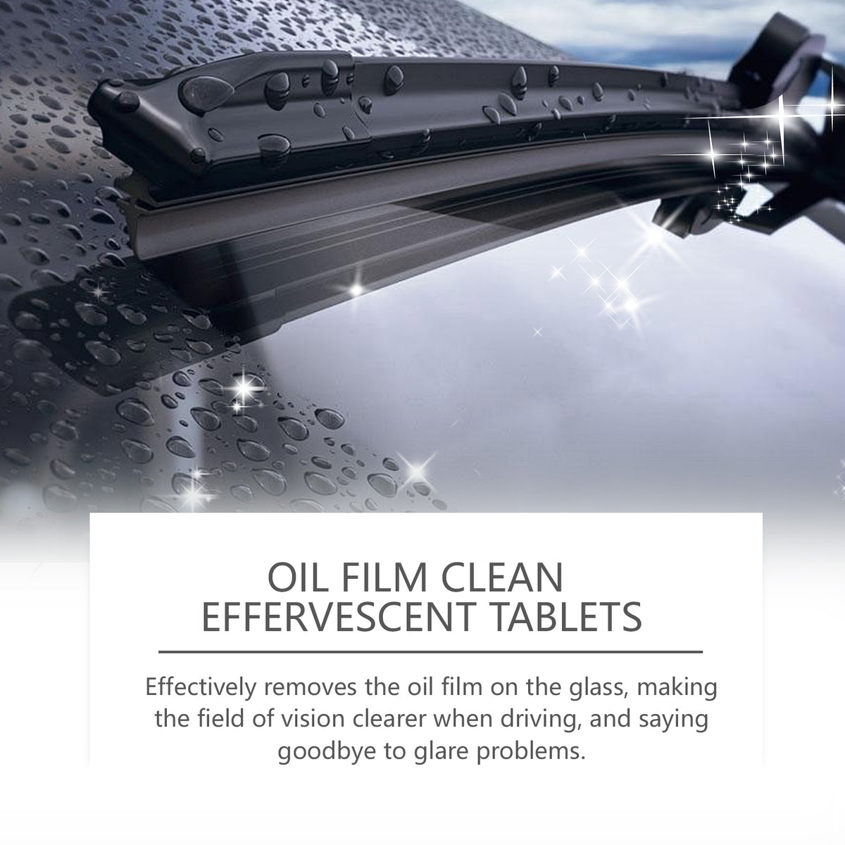 Windshield Oil Film Cleaning Tablets for Clear Glass