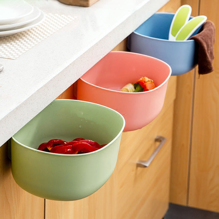 Hanging Cabinet Door Trash Can with Open-Top Design