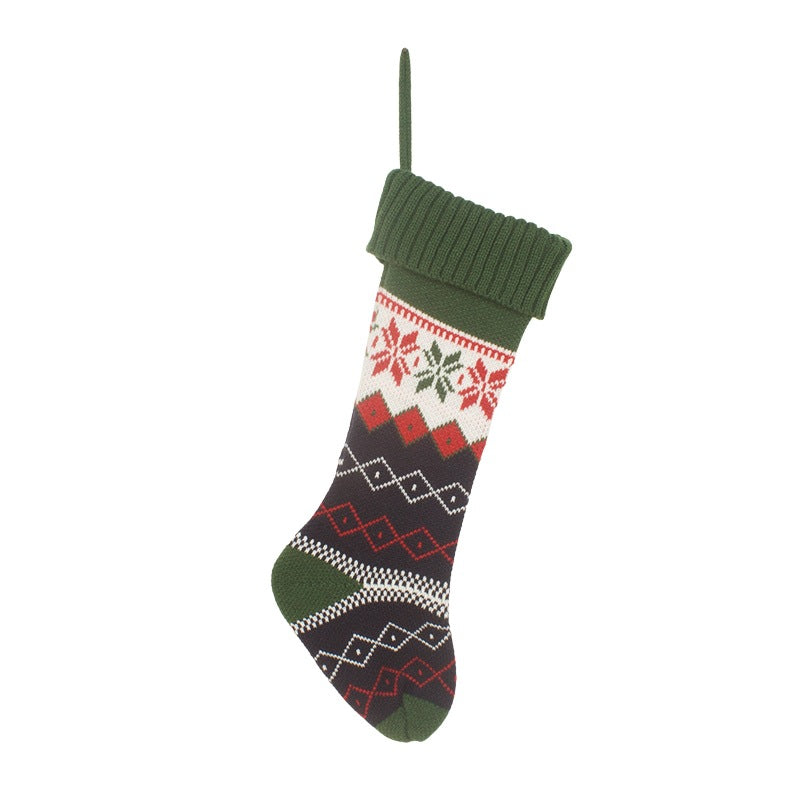 Knitted Christmas Stocking For Cozy Gift Displays