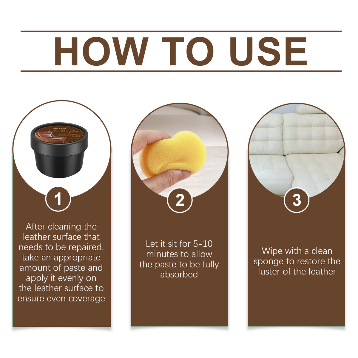 Leather Repair Cream for Scratches, Bags & Sofas