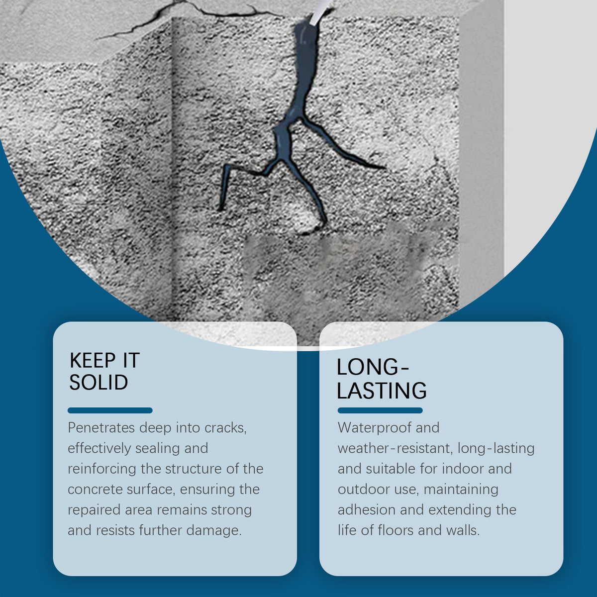 Concrete Crack Repair Adhesive, Waterproof Wall Seal