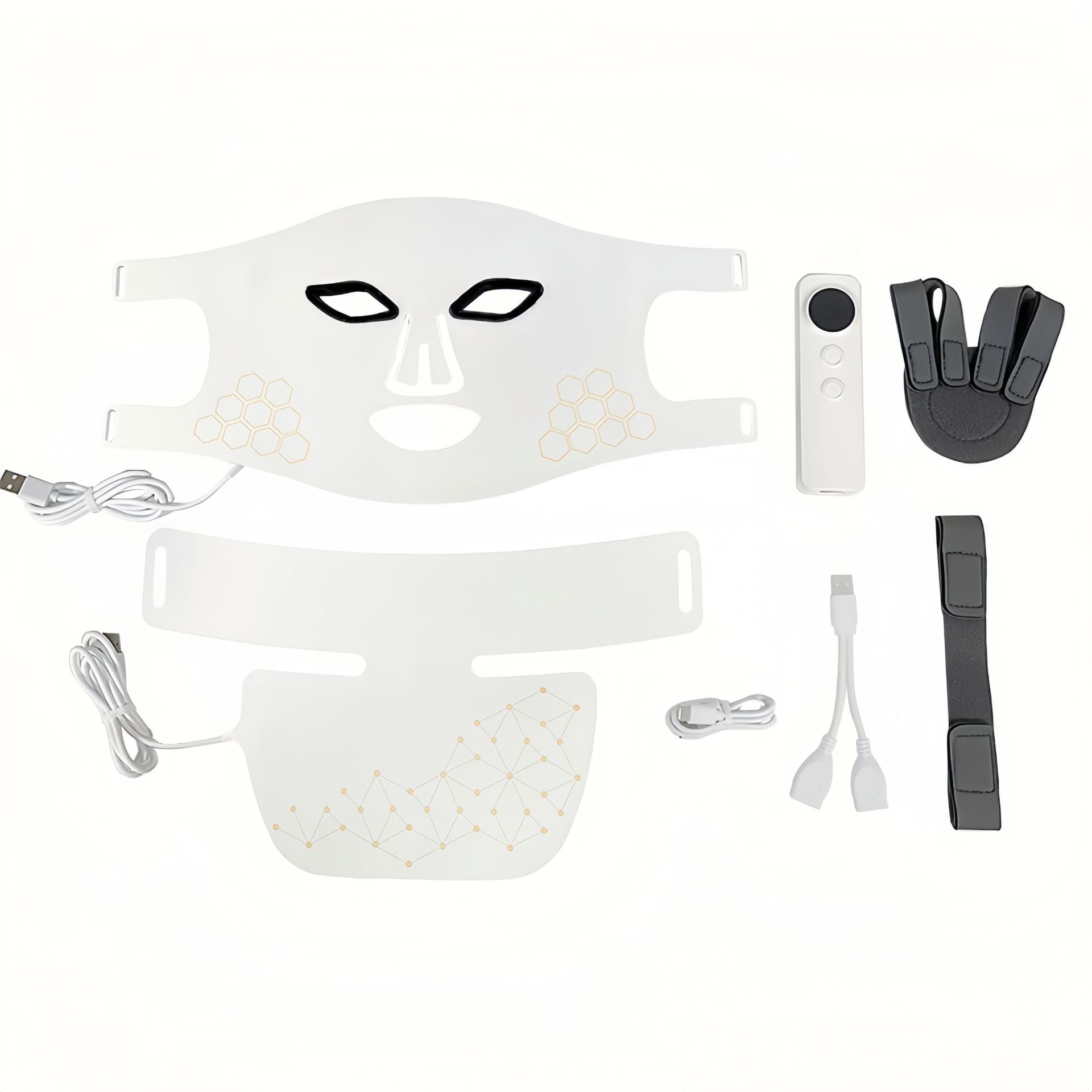 photon-led-light-therapy-mask m01m05 red outer neck combo set