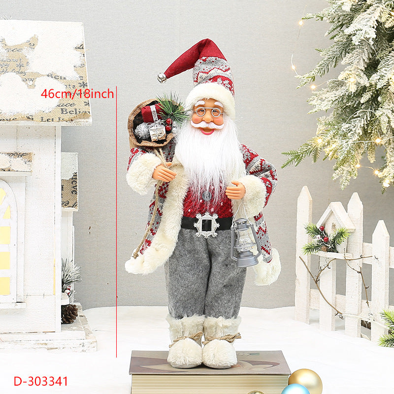 18-Inch Santa Christmas Decoration for Cozy Holiday Charm