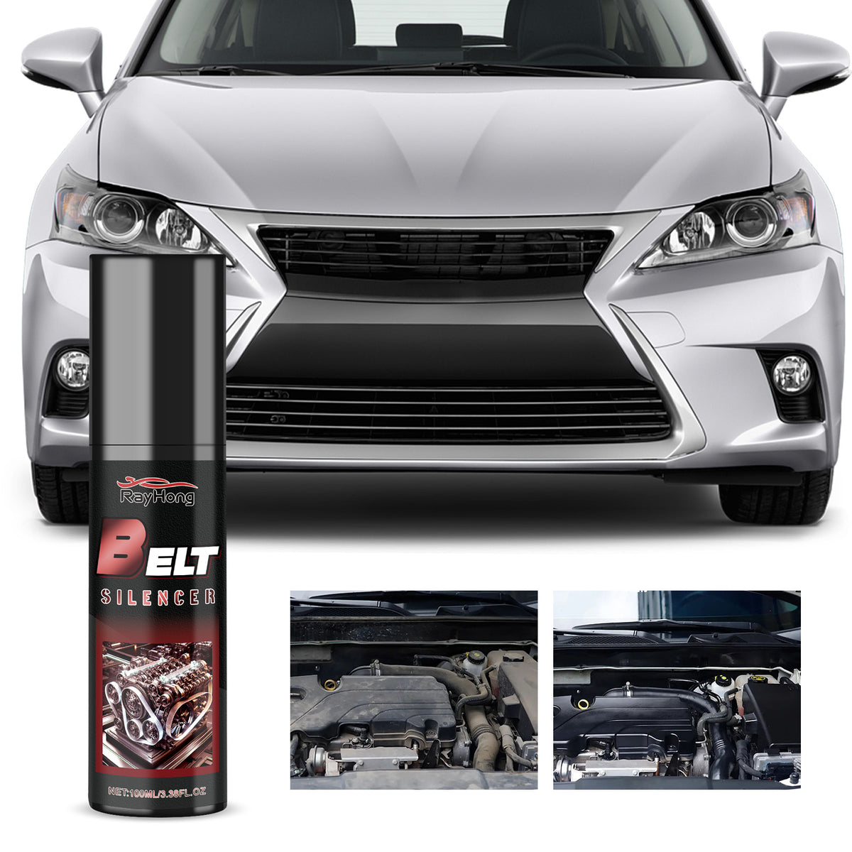 Belt Silencer Spray for Reduced Automotive Belt Noise